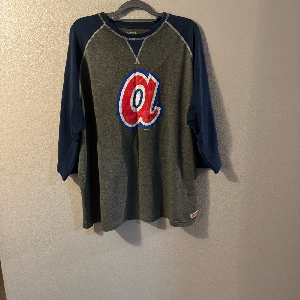 Stitches Blue and Gray Long Sleeve Tees